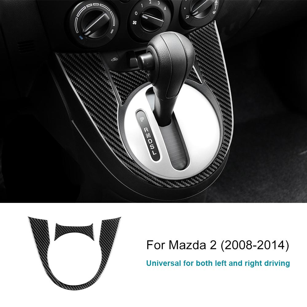 

For Mazda 2 DE 2008 2009 2010 2011 2012 2013 2014 Real Soft Carbon Fiber Sticker LHD RHD Car Gear Shift Outer Frame Trim