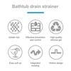 Bathroom Sink Drain Strainer Silicone Bathtub Hair Collector with Anti-Blocking Basket Sink Stopper for Home Bathroom Sink Floor Drain