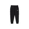 Nike Letter Logo American Vintage Embroidered Hoodie And Fleece Warm Cuffed Pants Sweatshirt Set Men Sweatshirt Set Black DX0542-010+CD3130-010