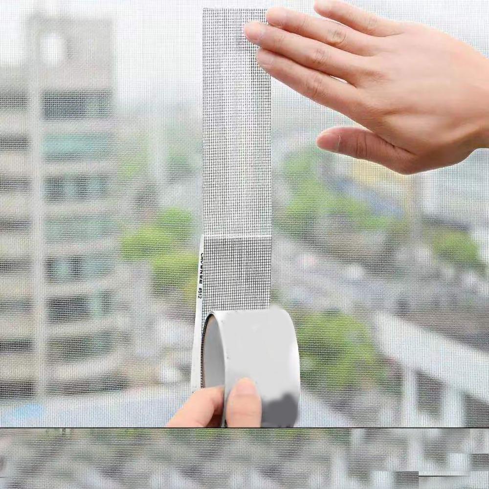 2pcs Self Adhesive Screen Repair Kit Fiberglass Screen Repair Patch Mesh Repair Tape Pet Mesh Cage