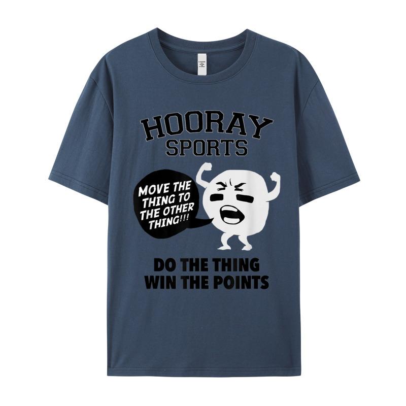 All Cotton Design Tops Tees Funky Short Sleeve Unisexs Tshirts Hooray Sports Do The Thing Slogan Christmas Tops Shirt Round Collar
