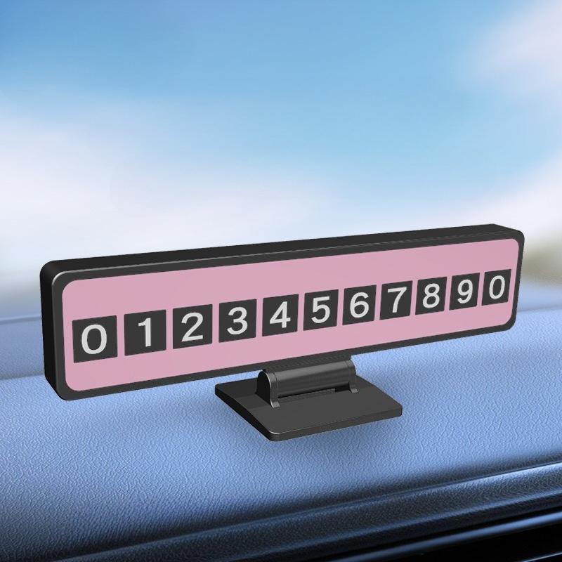 1Pc Creative Car Supplies Moving License Plate Folding Car Hidden Moving License Plate Folding Temporary Parking Number Plate