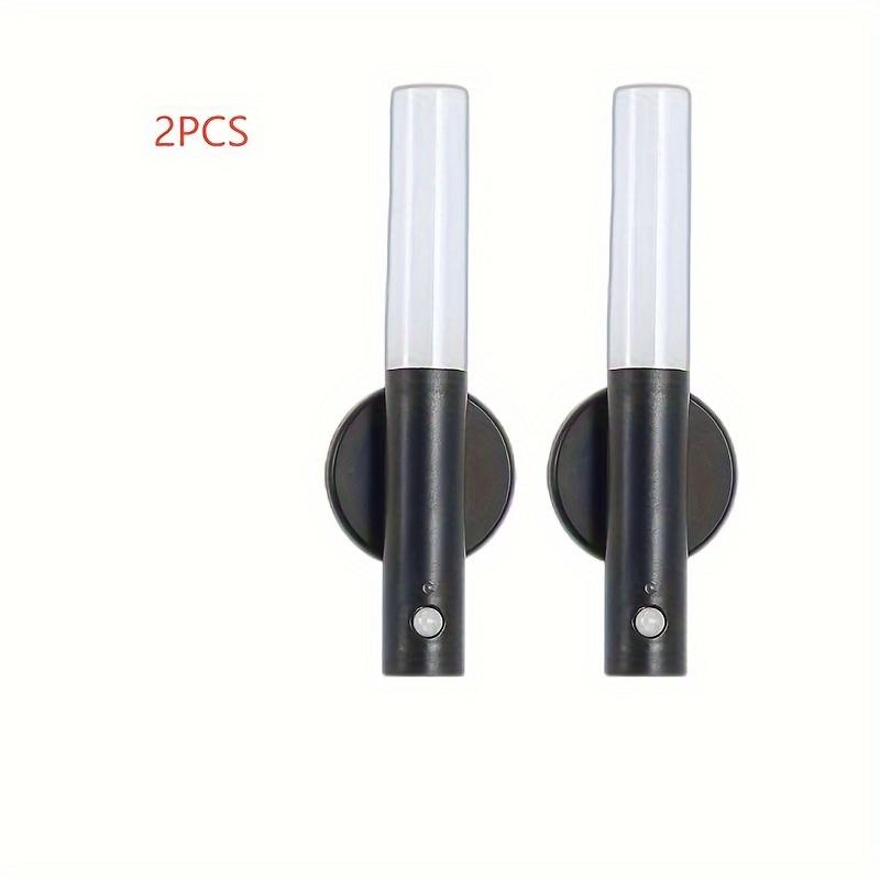 

2 шт. Перезаряжаемые ночники с датчиком движения - Энергоэффективный светодиод, Портативный, Питание от USB, Черный, Орех, Магнитное крепление, Элегантный цилиндрический светильник 2pcs