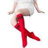 Black & White Striped Over-the-Knee Velvet Socks - Student Mid-Calf JK Slimming Socks