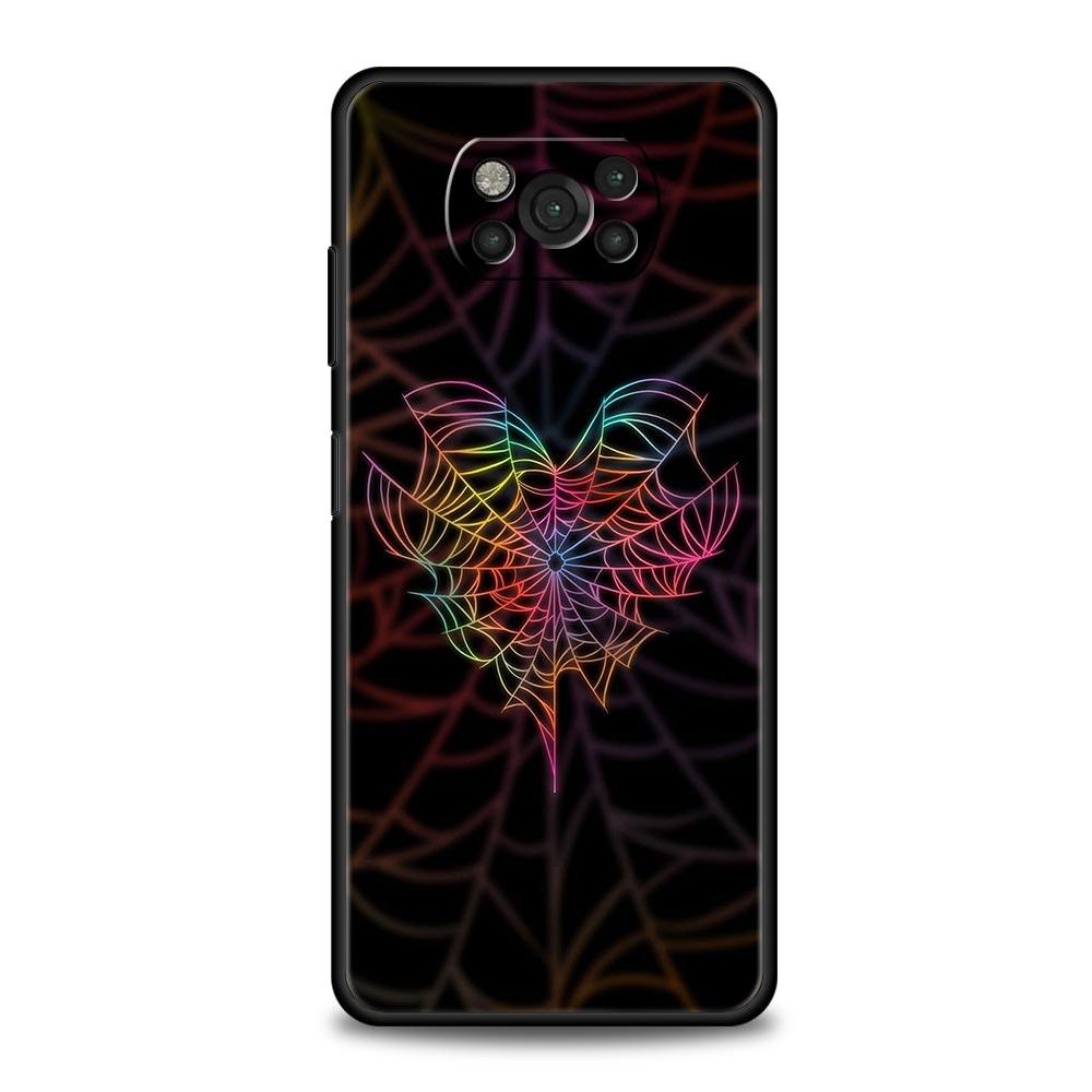 Spider Web Phone Case for Xiaomi Poco F7 F6 F5 F4 F3 X6 X5 X4 X3 NFC F7 Ultra M4 C51 C55 GT 5G Soft TPU Cover Fundas Capas Bags