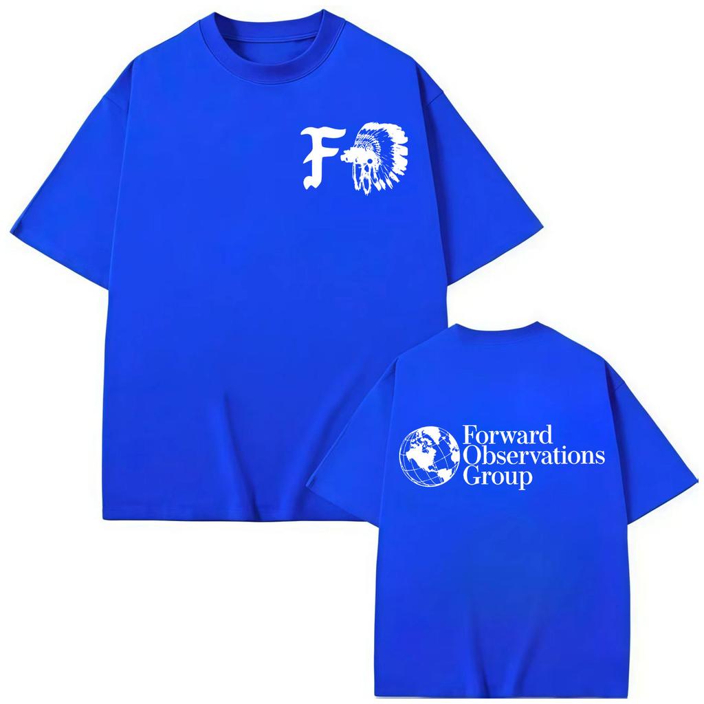 Forward Observations Group Print T Shirt High Street Trend Fashion Short Sleeve T-shirts Men Women Casual Loose Cotton T-shirt