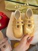 Retro word belt women's spring and summer new niche design Velcro fashion versatile Mary Jane shoes