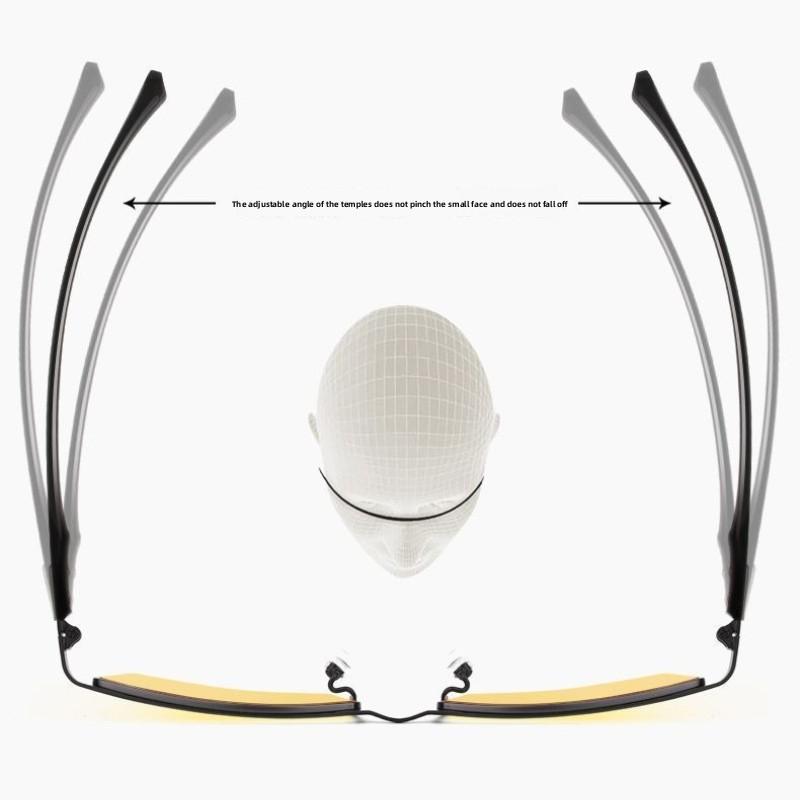 Fashionable Half-frame Photochromic Myopia Glasses Day Night Use Diopter 0 TO -4.0 High Quality