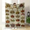 Vintage Crown Pattern Blanket Bedroom Blanket for Livingroom Couch Lunch Break Soft Throw for Friend's Festival Gift