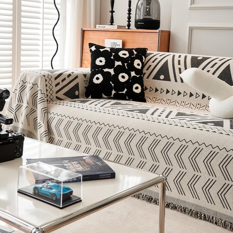 

Новый стильный чехол для дивана-полотенца, тканевый чехол для дивана в американском стиле ретро, ​​полное покрытие, универсальный четырехсезонный чехол для дивана в этническом стиле 180*130cm
