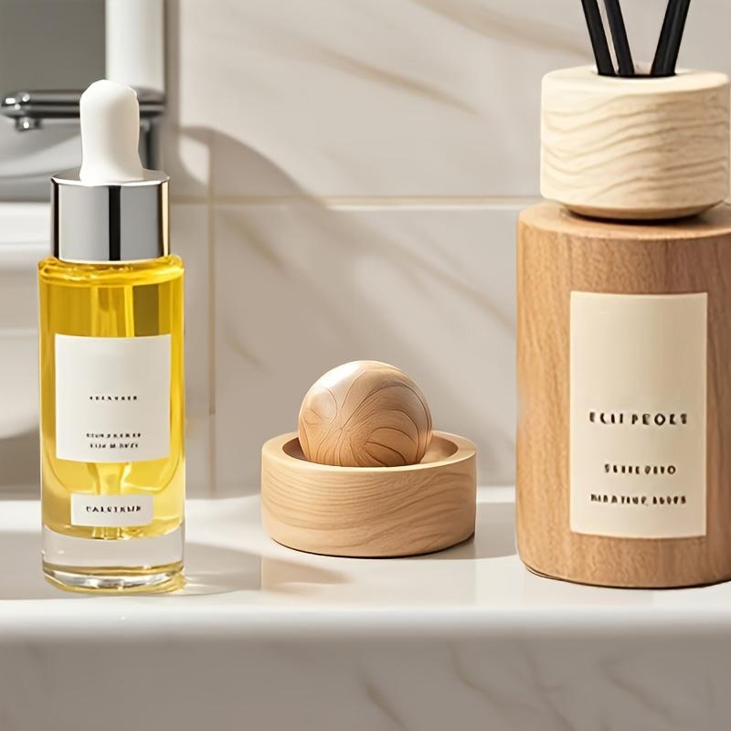 Car Home Essential Oil Diffuser Made of Wood Mini Cute Natural Fragrance Diffuser Suitable for Bedroom Living Room Bathroom