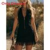 Style Mini Dress With V Neck And Tassel Fringe For Party And Stage Performances