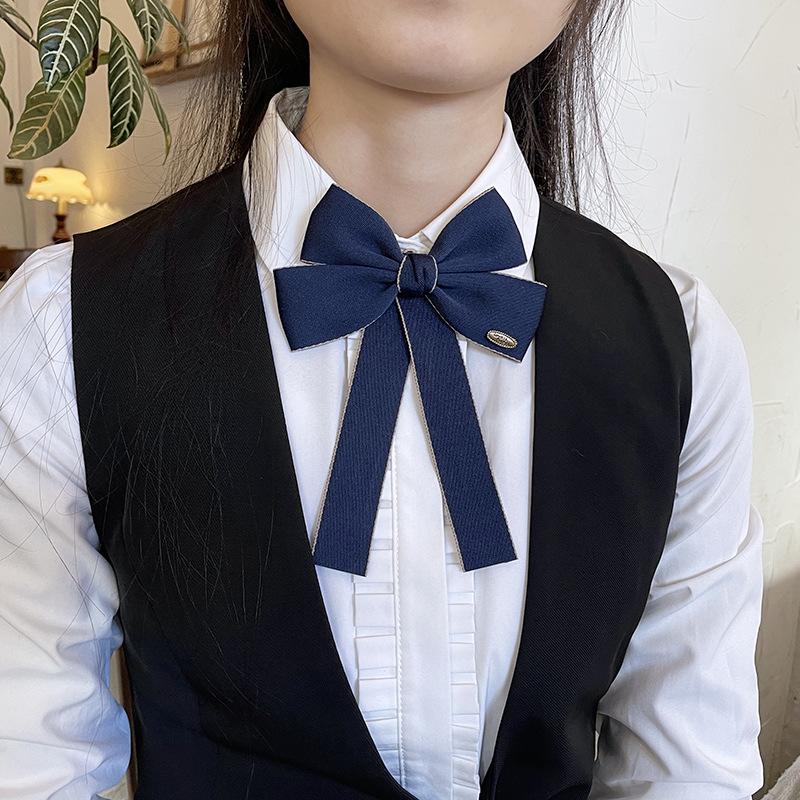 Collar Flower Female Professional Head Flower Set Bank Bow Tie Industrial And Commercial Postal Mail Storage Teller Blue Shirt Jk Tie Accessories