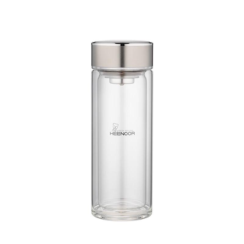 HEENOOR Double-Layer Glass Tea Infuser Bottle