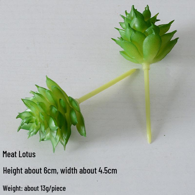 Mini Flocking Artificial Succulent Bonsai for DIY Wall Decor