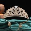 New Alloy Children's Crown Premium Princess Love Insert Comb Hair Accessories Bridal Pearl Birthday Crown