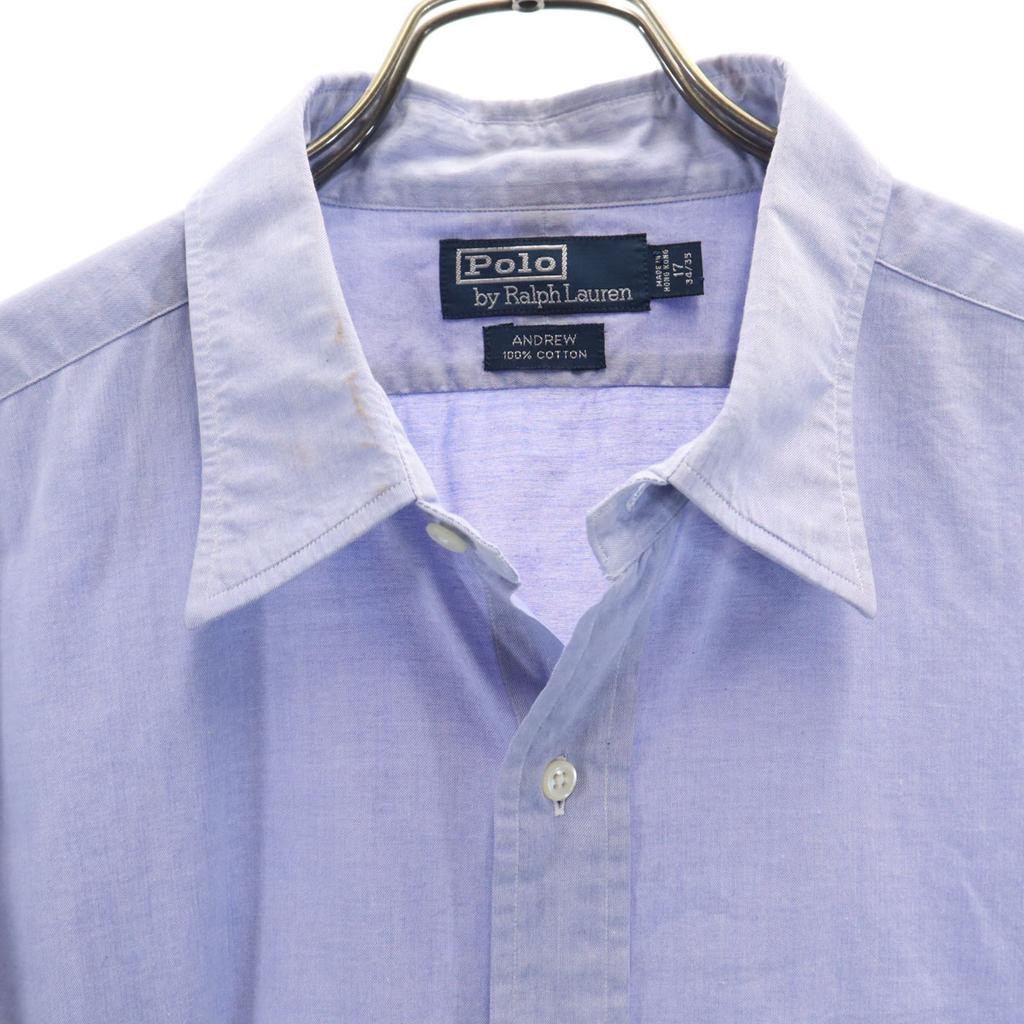 Polo by Ralph Lauren Short Sleeve ANDREW Shirt 17 34/35 Blue-purple Men's Used