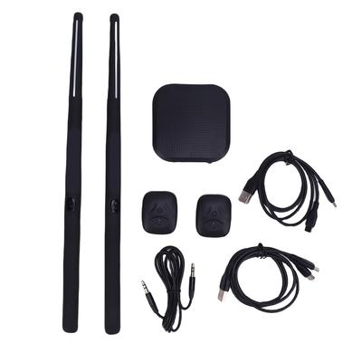 Air Drum Sticks Kit Multifunctional 3D Motion Sensor 8 Sounds RGB Portable Electronic Drum Set with Foot Pedal