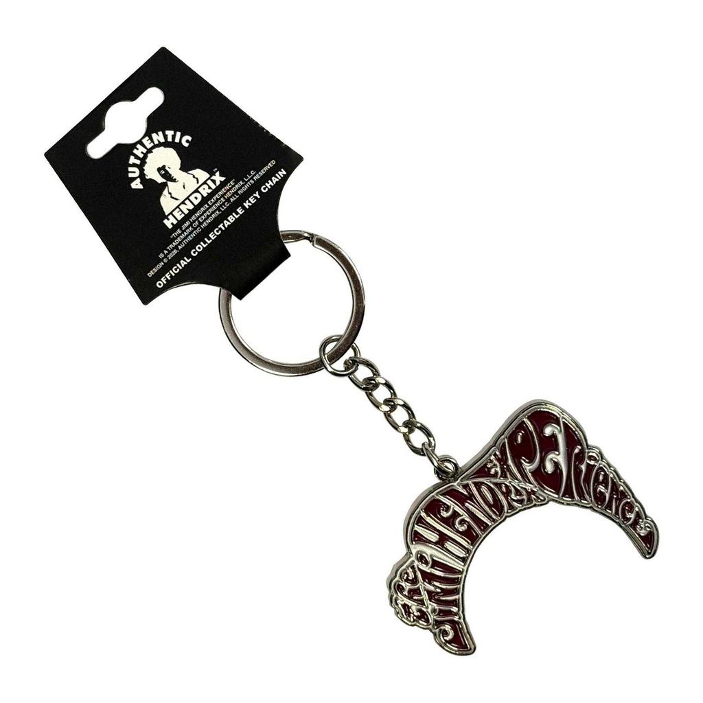 Jimi Hendrix Swirly Logo Keyring