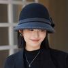Angeli Vlněný Klobouk Cloche Kbelíkový Klobouk Elegantní Luxusní Dámský Klobouk