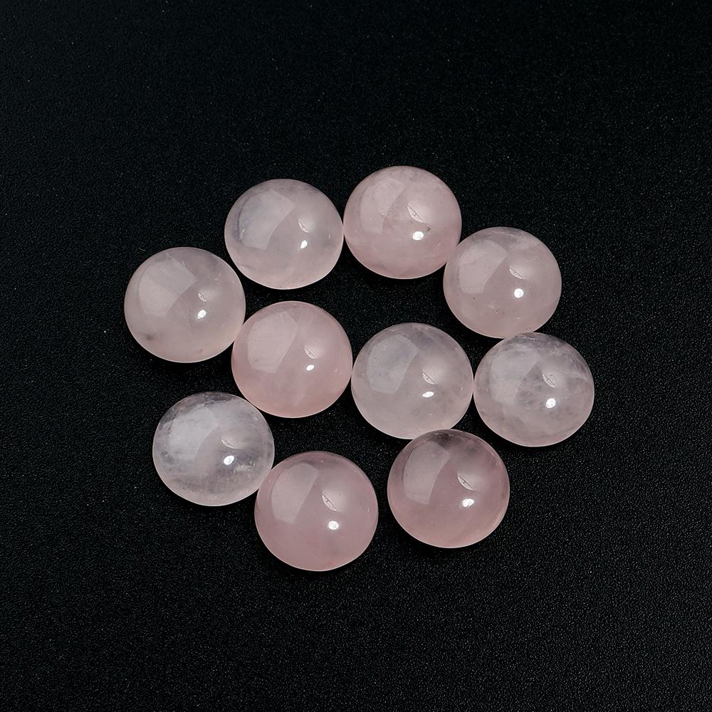 5/10pcs Natural Stone Cabochon Beads Powder Crystal Round Flatback Cabochon Cameo For Jewelry Making DIY Rings Necklace Supplies