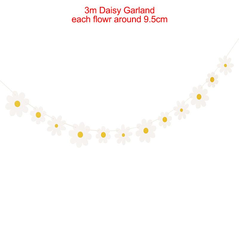 

Бохо Гирлянда из ромашек Детский день рождения Флажки-растяжка С Днем Рождения Баннер из флажков Весенние украшения для вечеринки с ромашками