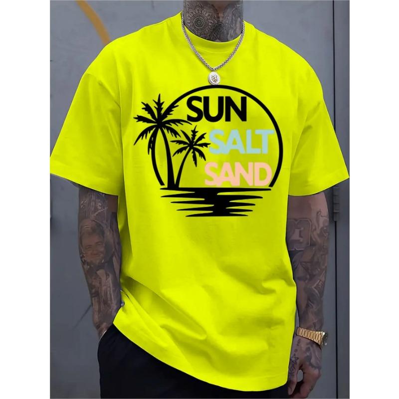 Men's fashionable round neck T-shirt