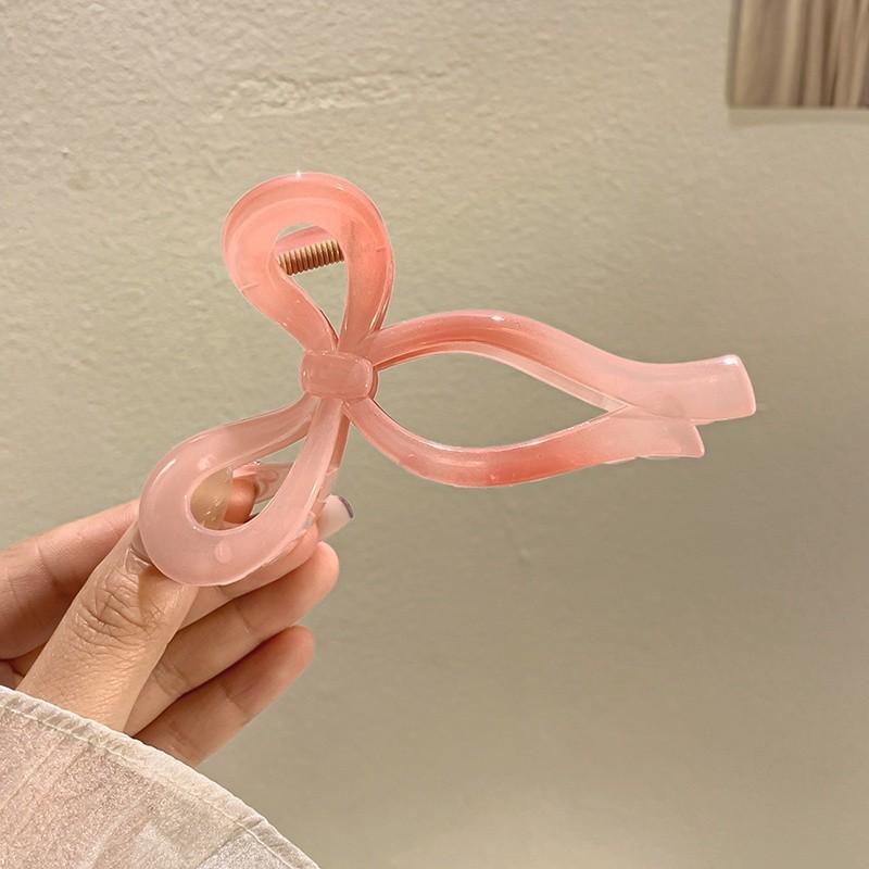 Dodder Bow Hair Claw Clips for Women Acrylic Candy Color Hairpin Sweet Hair Accessories