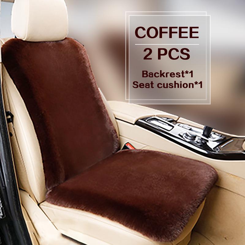 

Мягкий чехол на сиденье для Volkswagen Passat B5 B7 B8 Golf 4 5 6 7 Polo Зимний теплый плюшевый протектор Аксессуары для интерьера 2PCS-Coffee