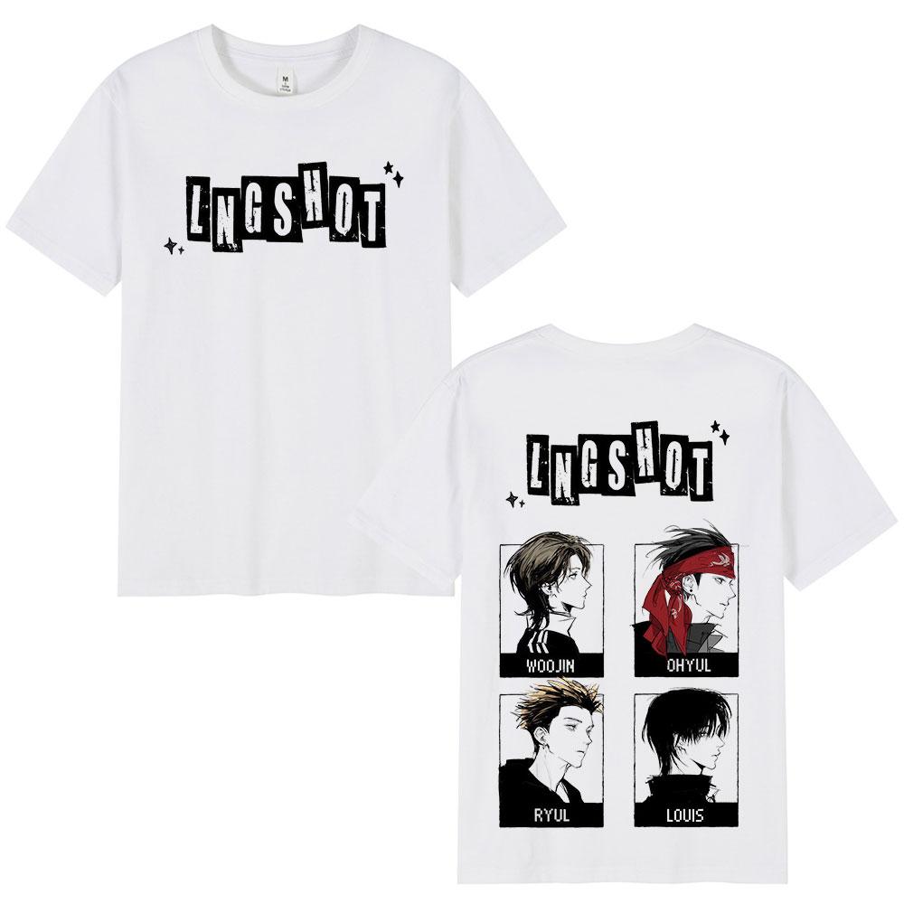 Korean Kpop Lngshot Tshirt Unisex Women Clothing Fashion Hiphop Y2K Short Sleeve Tshirts Cotton Oversized Casual Top Streetwear