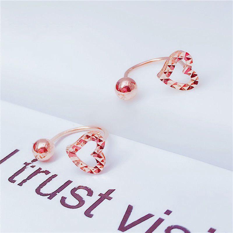 Purple Gold Love Screw Earrings Simple Wind Multi-Wear Method Color Gold Plated Rose Gold Earrings