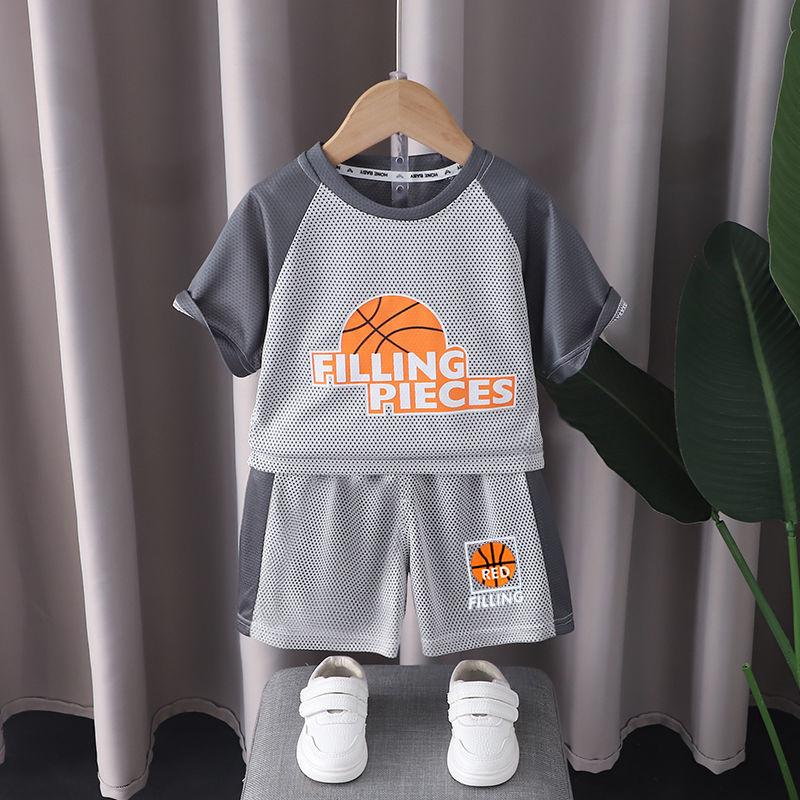 Летний комплект для мальчика, детская одежда, летний комплект с коротким рукавом для мальчика, лето 140