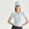 New Seamless Yoga Top-shirt Running Thin Yoga Clothes Sports Fitness Short-sleeved Blouse Women's Pilates Summer