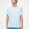 Anta Letter Round Neck Straight Fit Short Sleeve T-Shirt Men Tops Light-Blue 152425103-2