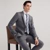 Men's 100% Wool Plaid Business Casual Blazer