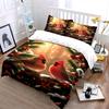 Cardinals, pine branches, snowflakes. Bedding sets Duvet cover sets Duvet covers Pillowcases(1 * Duvet Cover 2 * Pillowcases without duvet insert)
