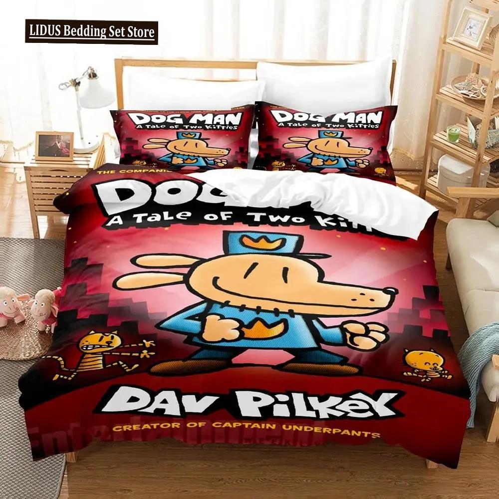 3D Print Cartoon Dog Man Bedding Set Boys Girls Twin Queen Size Duvet Cover Pillowcase Bed Boys Adult Fashion Home Textileextile