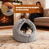 Pet House for Small Dog Cat Bed House Portable Enclosed Plush Pet Kitten Nest Winter Warm Soft Pet Cave Kennel Deep Sleep Sofa