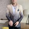 Blazer Pánské pánské sako s přechodovým oblekem Korejský styl Slim Fit Ležérní Muži Módní Trend Šaty Bunda