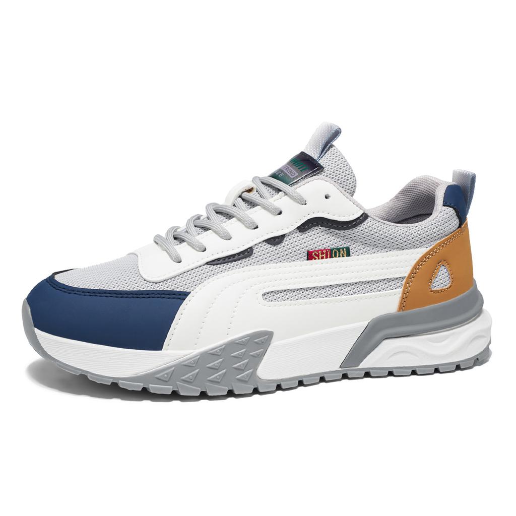 Spring men's casual sports shoes soft sole lightweight mesh breathable versatile trend student running shoes