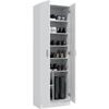 Shoe Storage Cabinet - Entrance Furniture - 2 Doors with Shelves - L 59 X D37 X H 180 Cm - Basic
