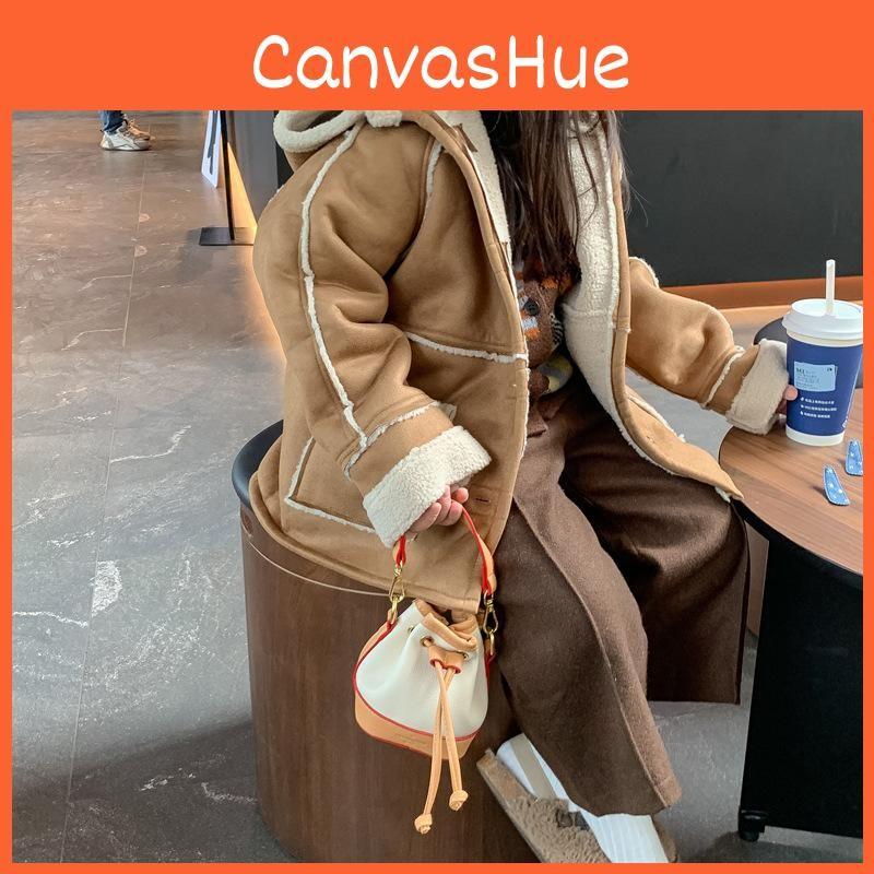 Mini Geometric Playful Bucket Bag For Children Trendy Handbag For Daily Adventures