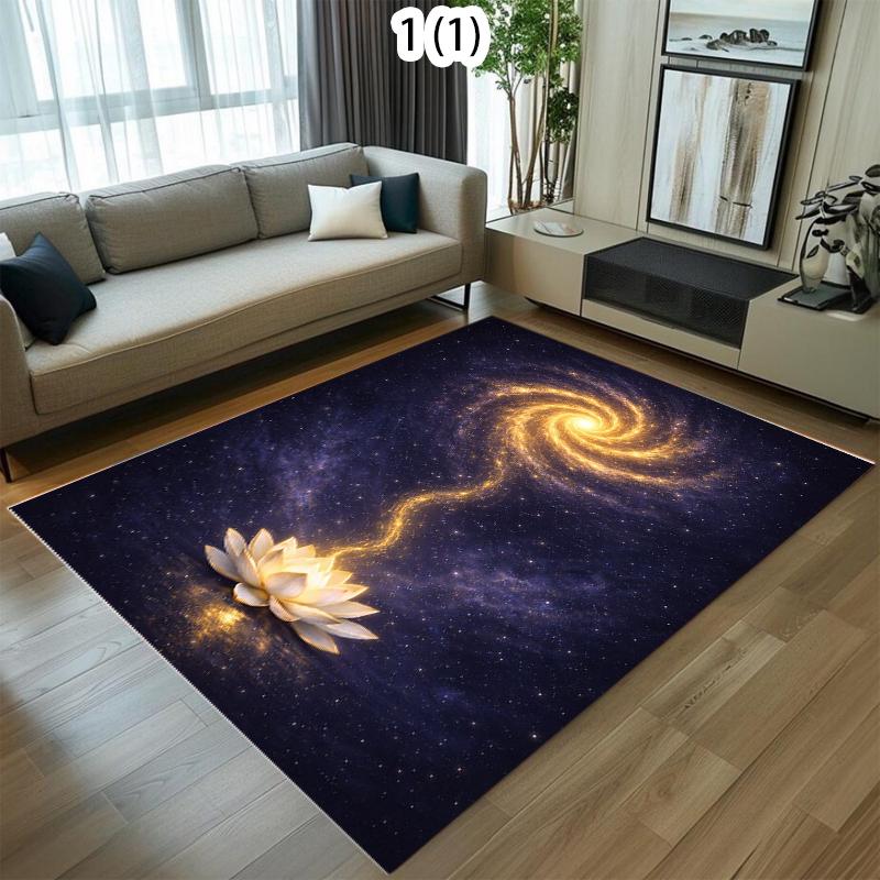

Lotus Starry Sky Living Room Decorative Carpet New Chinese style bedroom kitchen living room entrance door mat Floor mat 40x60cm