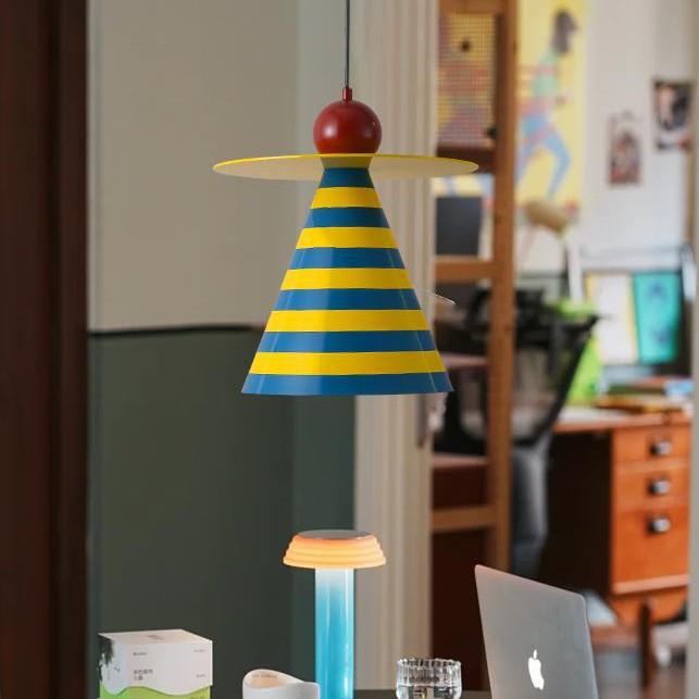 Mid-Century Modern Memphis Color Bedside Lamp: Minimalist Creative Circus Chandelier for Kids' Room or Study