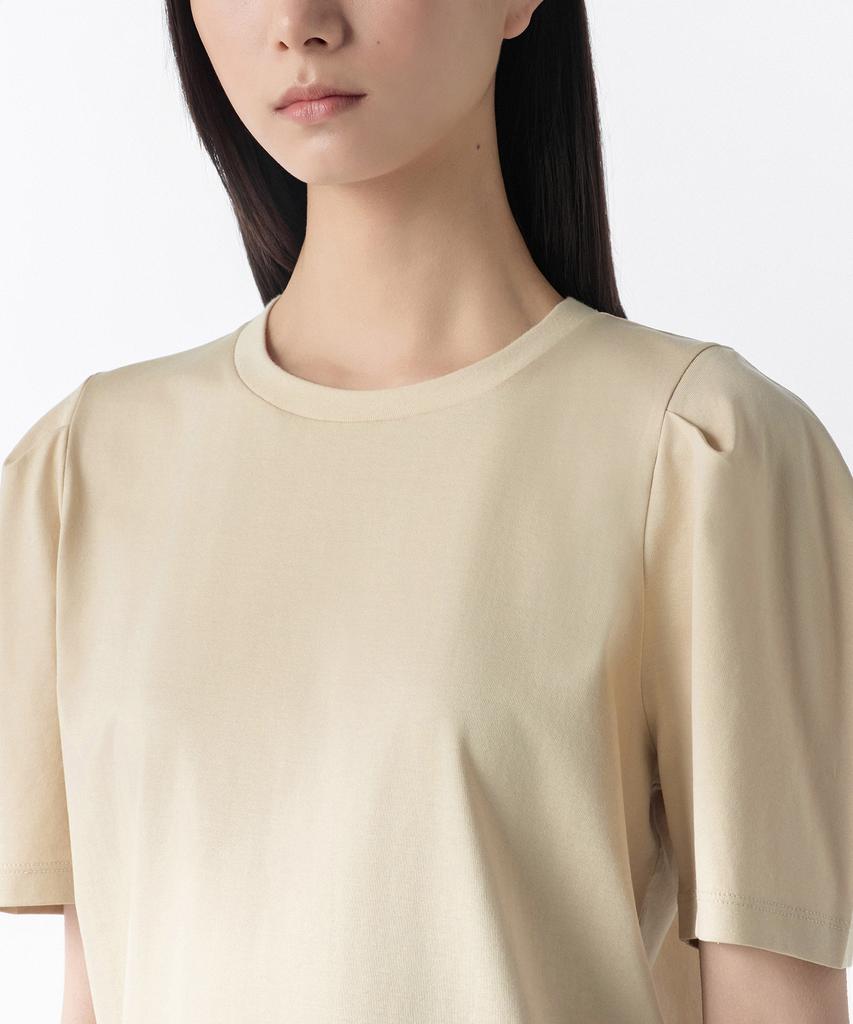 MUSINSA STANDARD WOMAN Women'S Silket Puff Sleeve T-Shirt [Light Beige]