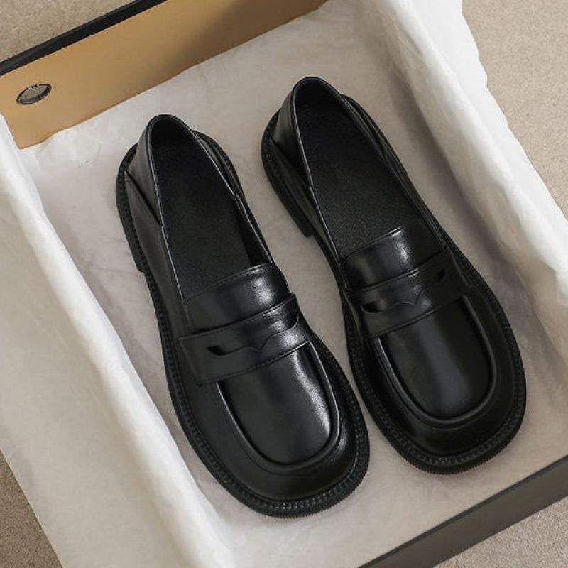 

-Large size women s shoes, small leather shoes women s new British style summer and autumn JK loafers, lazy soft-soled single shoes 666