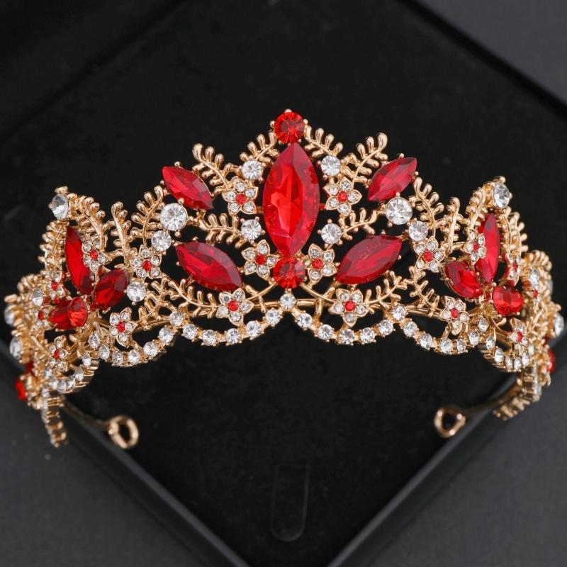 Baroque Crystal Tiaras and Crowns for Women Rhinestone Prom Diadem Headband Bridal Wedding Hair Accessories Jewelry Crown Tiara