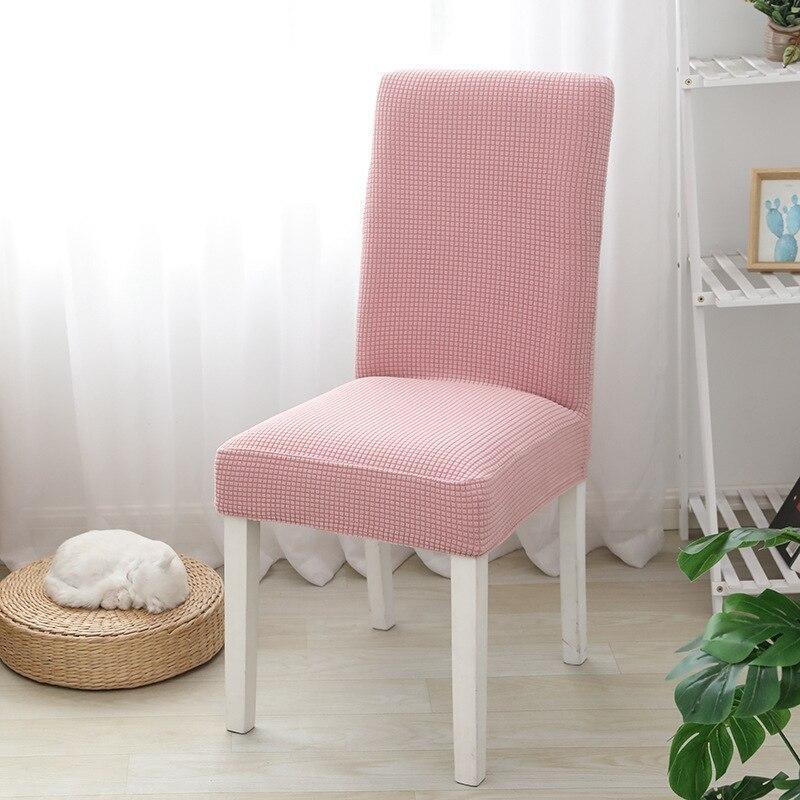 Jacquard Dining Chair Cover Spandex Elastic Stretch Long Back Chair Slipcover Case for Chairs Kitchen Hotel Wedding Banquet