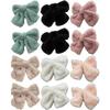 Nuova Pinza per Capelli con Fiocco in Peluche Carino Invernale, Pinzette a Fiocco Semplici Colorate Solide Coreane, Grande Fermaglio per Capelli per Bambine