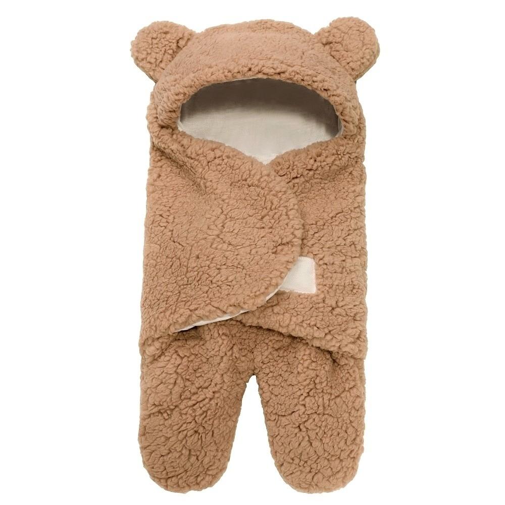 Imitation Berber Fleece Newborn Baby Sleeping Bag Warm Baby Blanket Newborn Swaddle Wrap  Winter